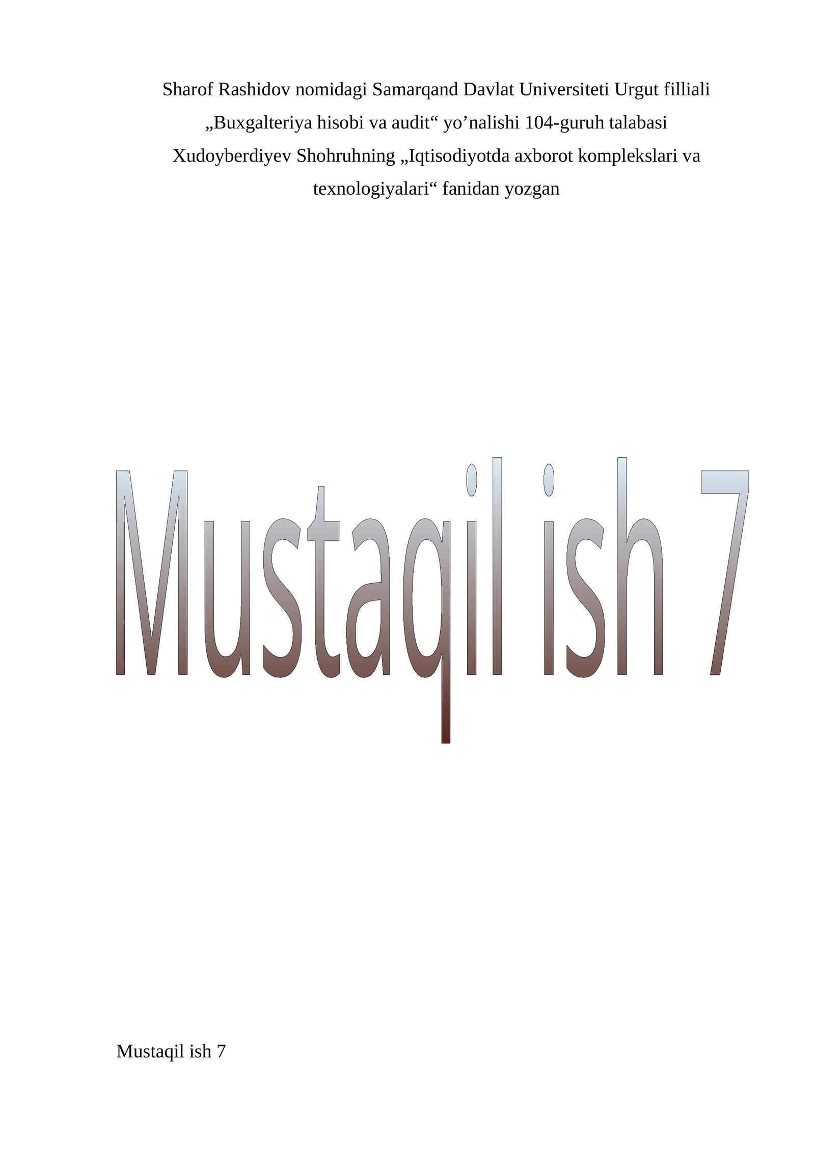 Excel daturida diagrammalar bilan ishlash
