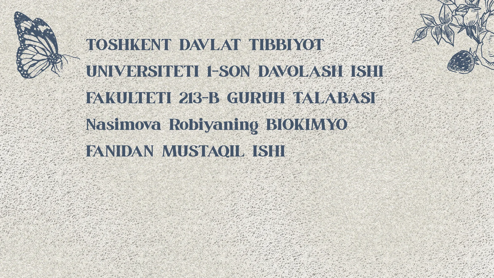 BIOKIMYO FANIDAN MUSTAQIL ISHI MAVZU: ETANOL METABOLIZMI. ALDG FERMENTINING IZOFORMALARI