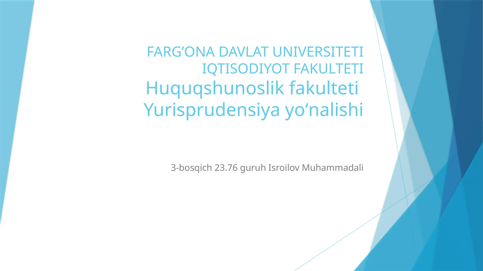 Yurisprudensiya yo'nalishi