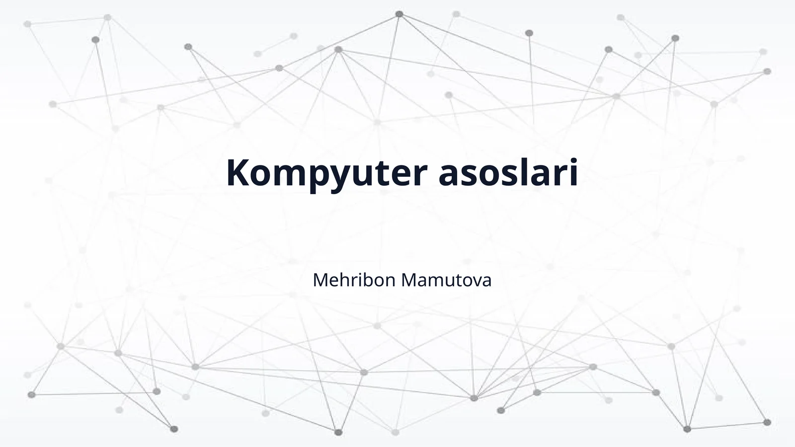 Kompyuter asoslari