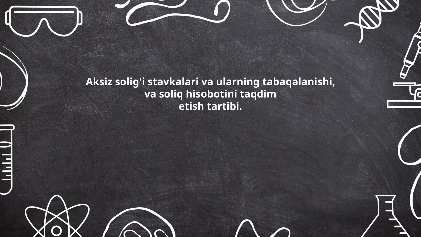 Aksiz solig'i stavkalari va ularning tabaqalanishi, va soliq hisobotini taqdim etish tartibi