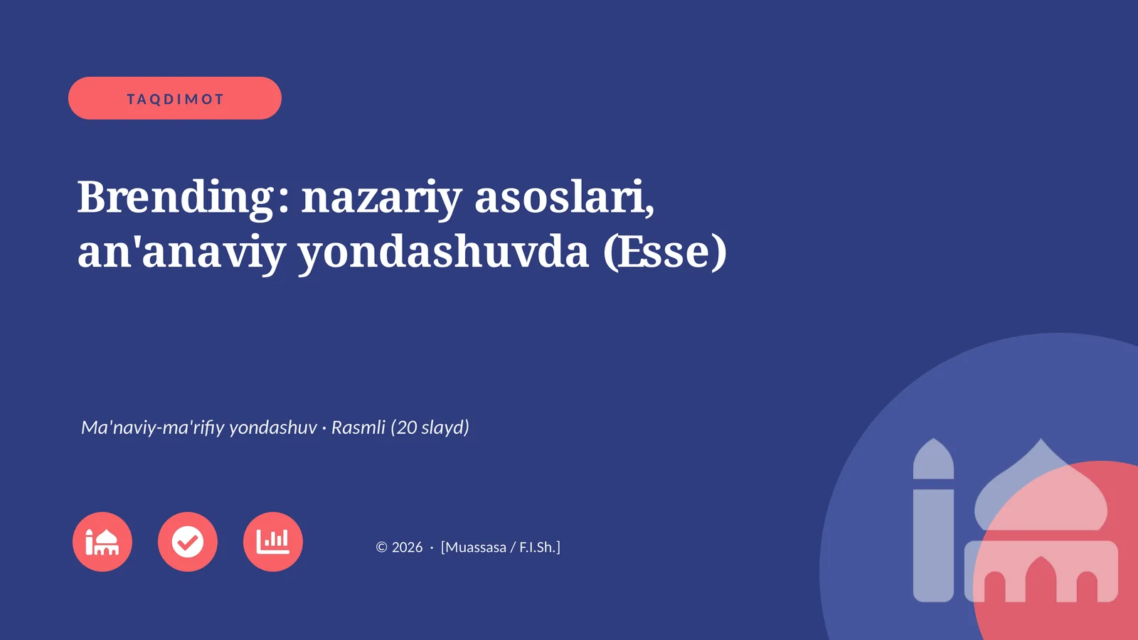 Branding: nazariy asoslari, an'anaviy yondashuvda (Esse)