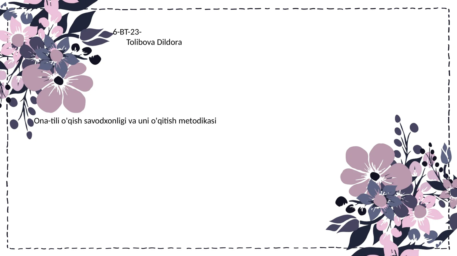 Ona-tili o'qish savodxonligi va uni o'qitish metodikasi