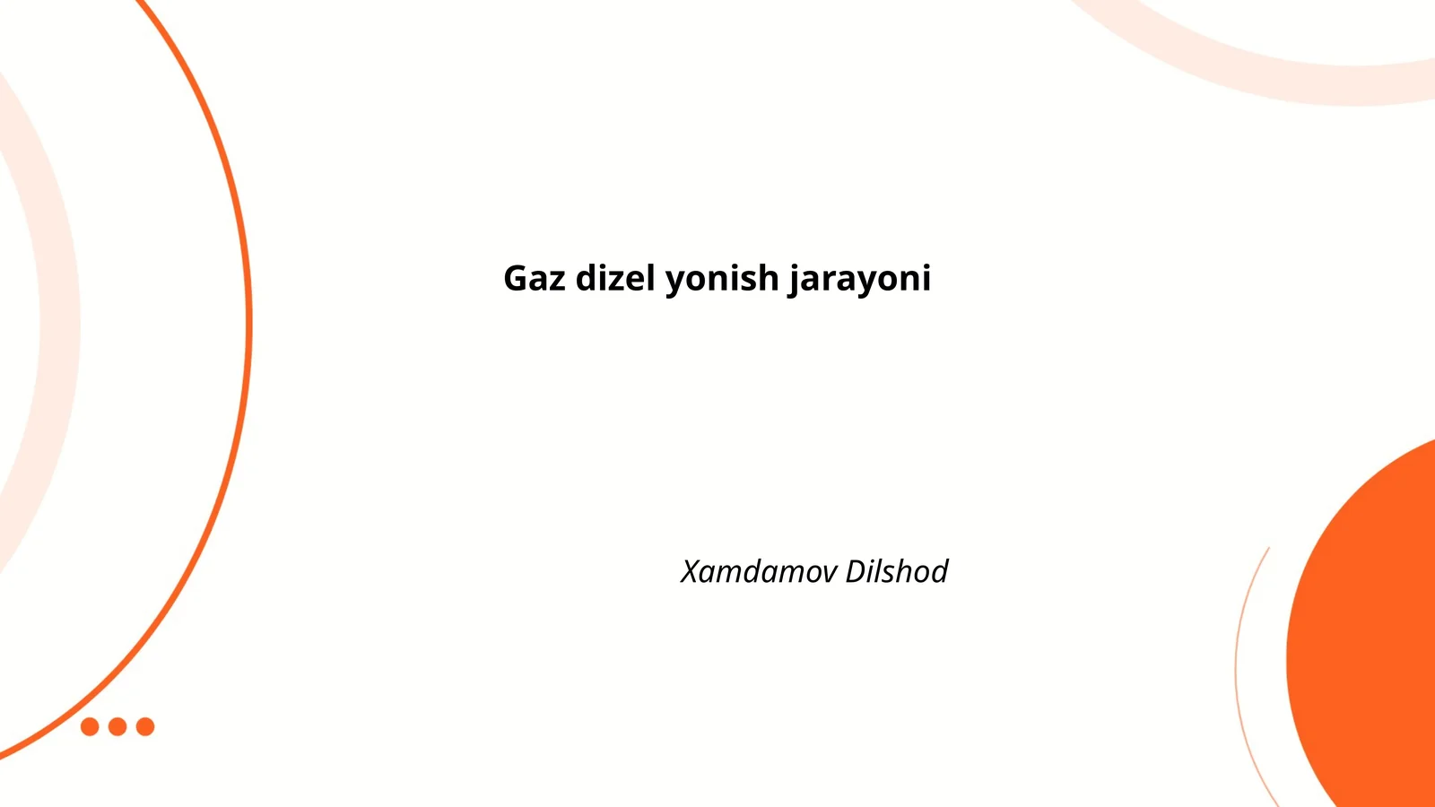 Gaz dizel yonish jarayoni