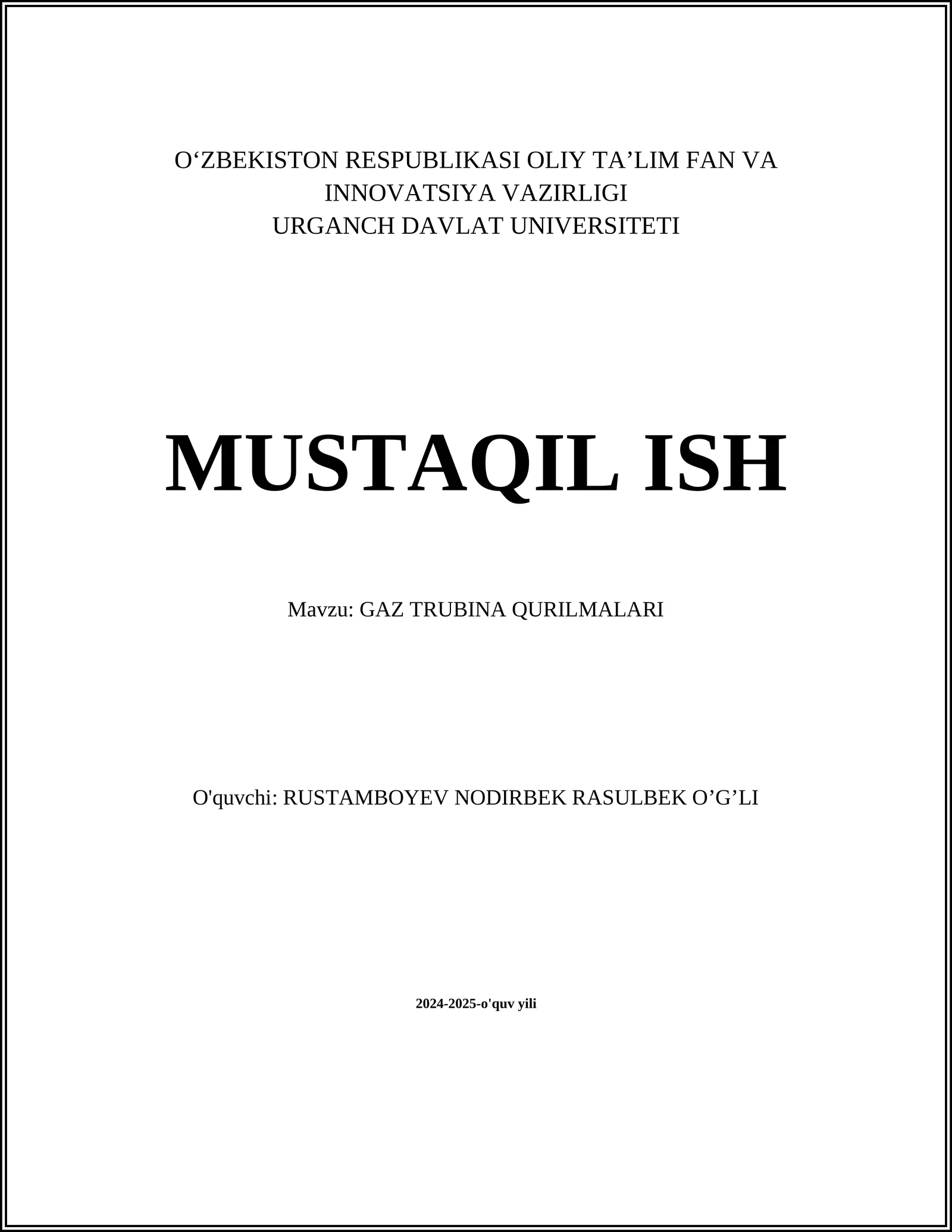 GAZ TRUBINA QURILMALARI