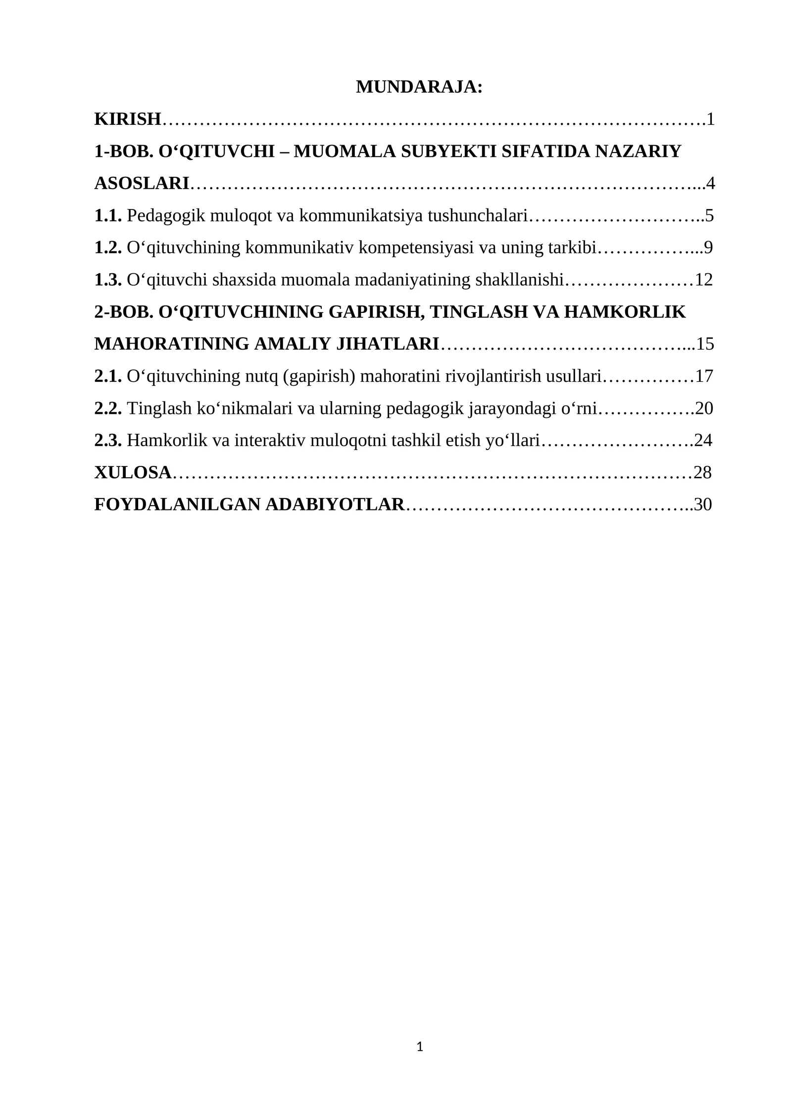 O‘qituvchi – Muomala Subyekti Sifatida Nazariy Asoslari