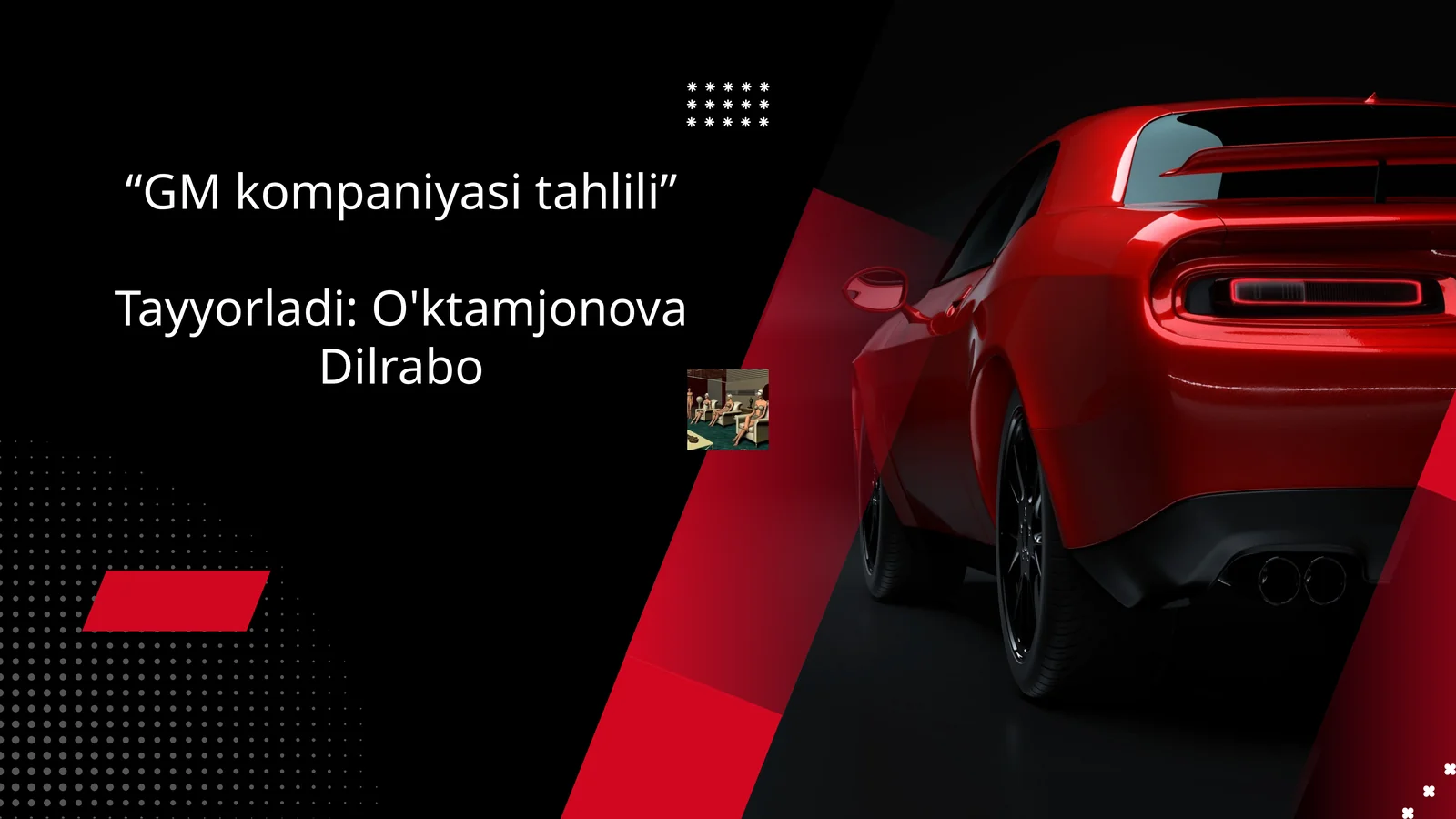 GM kompaniyasi tahlili