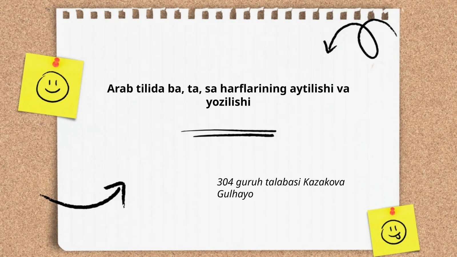 Arab tilida ba, ta, sa harflarining aytilishi va yozilishi