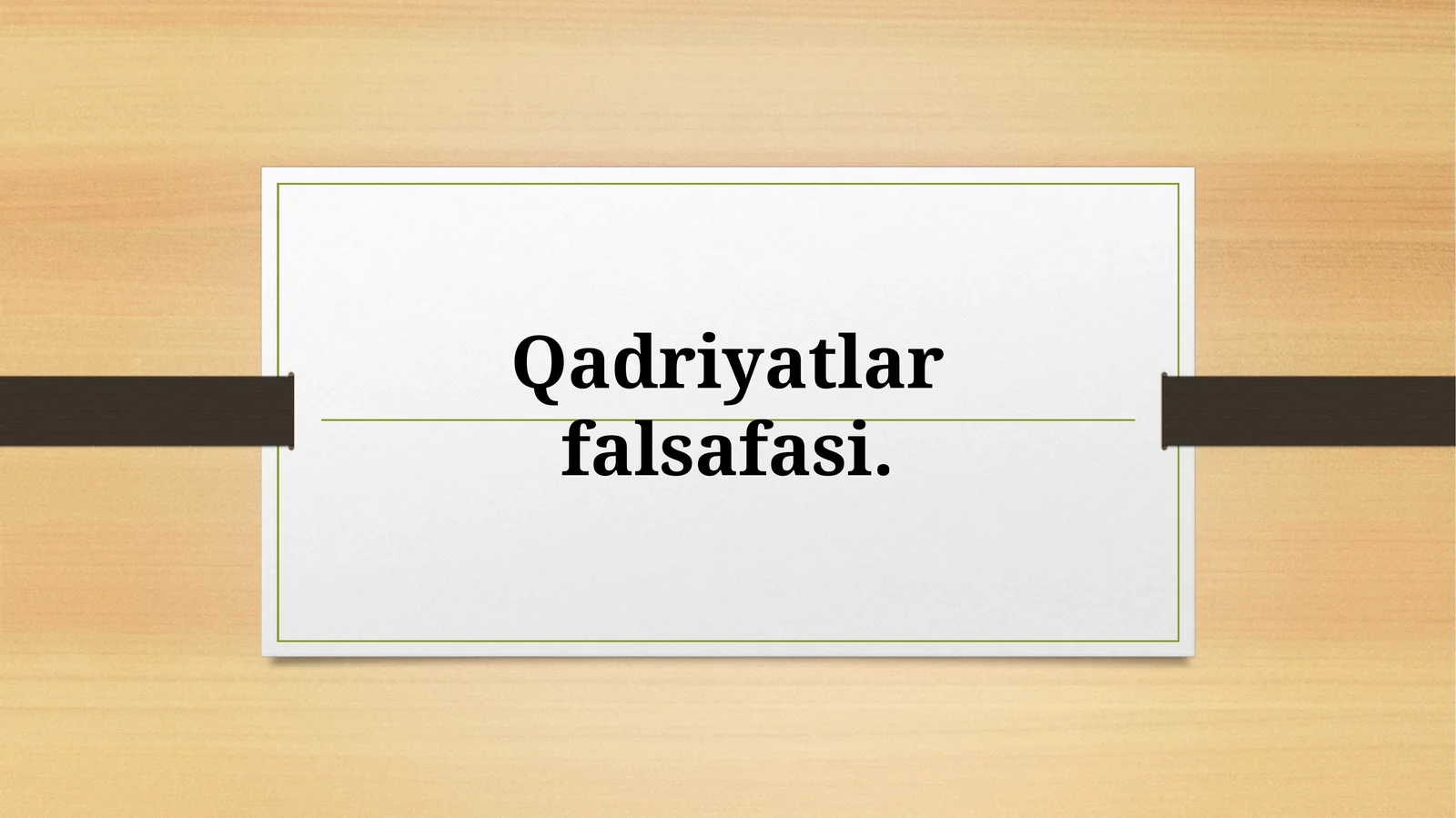 Qadriyatlar falsafasi