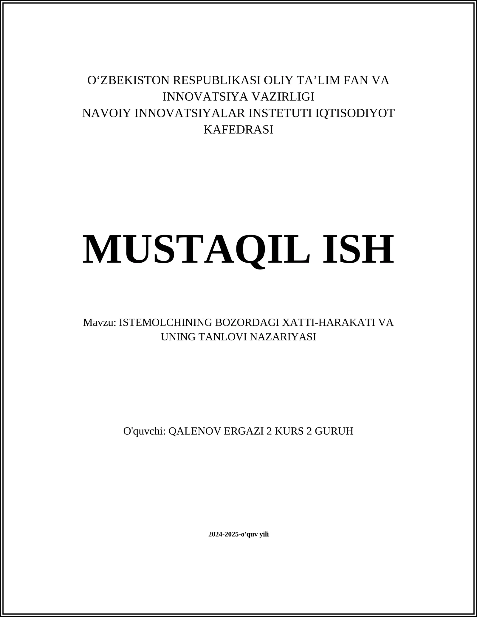 Iste'mol xulq-atvorining psixologik jihatlari