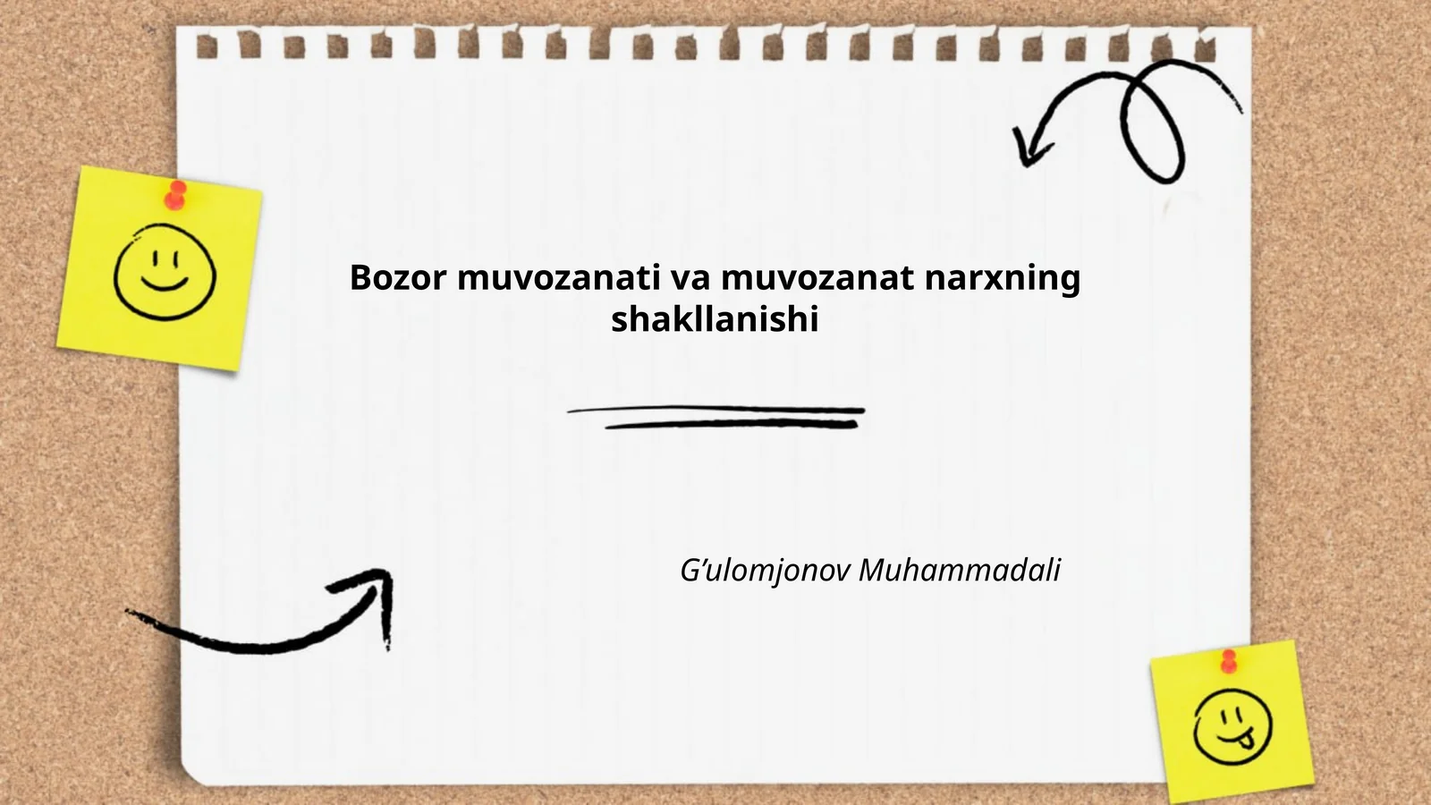 Bozor muvozanati va muvozanat narxning shakllanishi