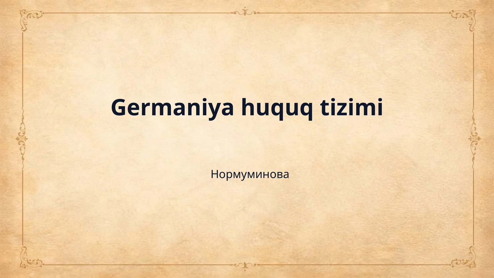 Germaniya huquq tizimi
