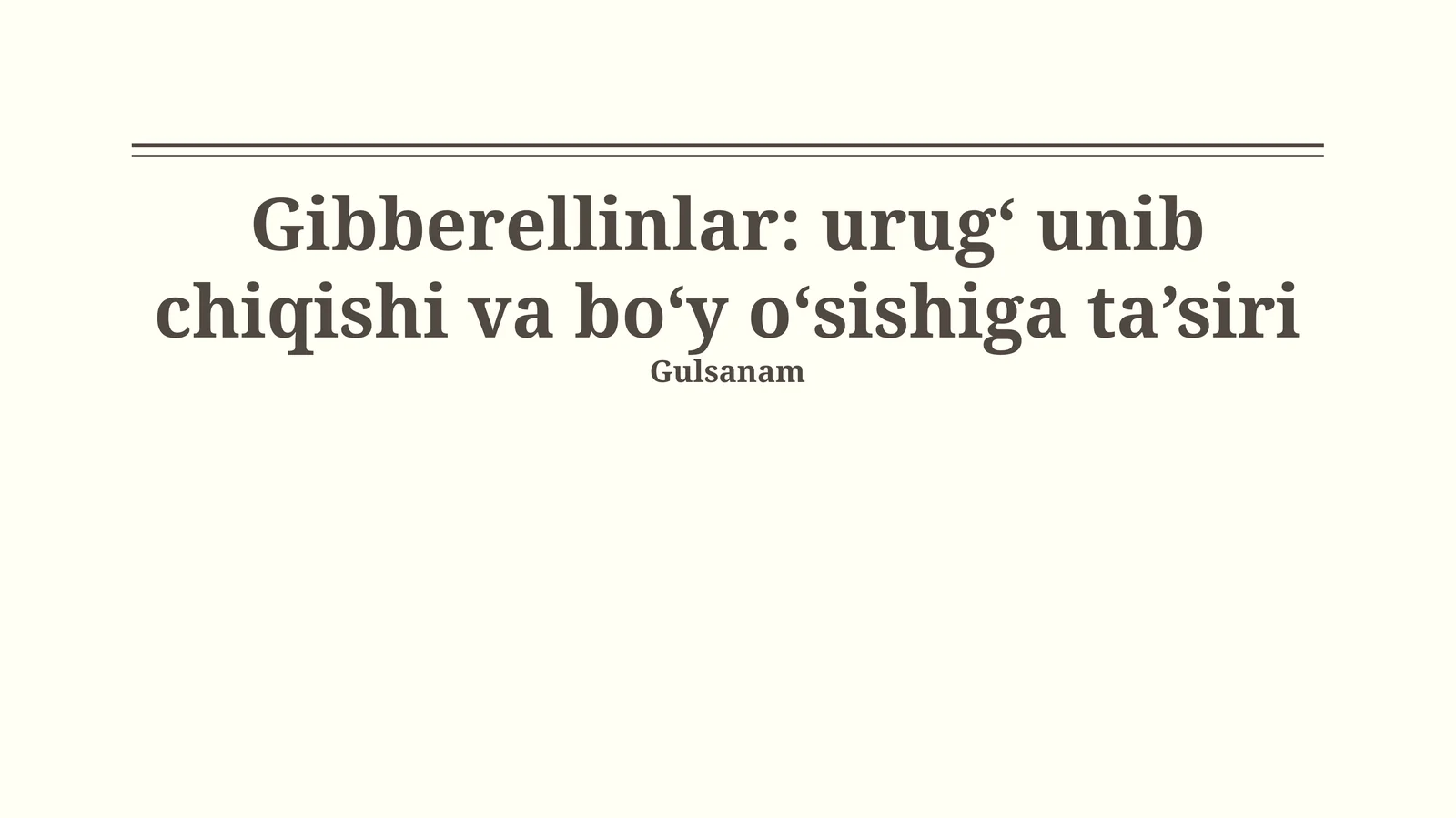 Gibberellinlar va Boshqa O'simlik Gormonlari bilan O'zaro Ta'siri