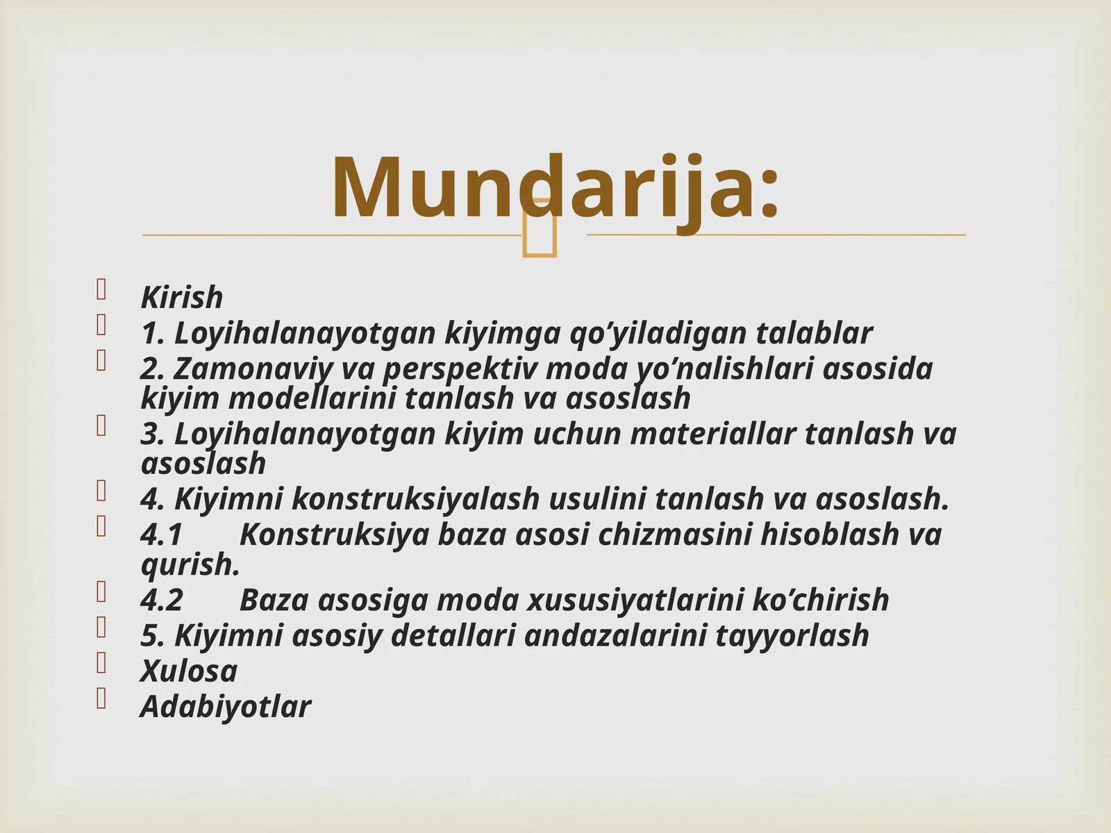 Tikuvchilik sanoatida ishlab-chiqarish salohiyati