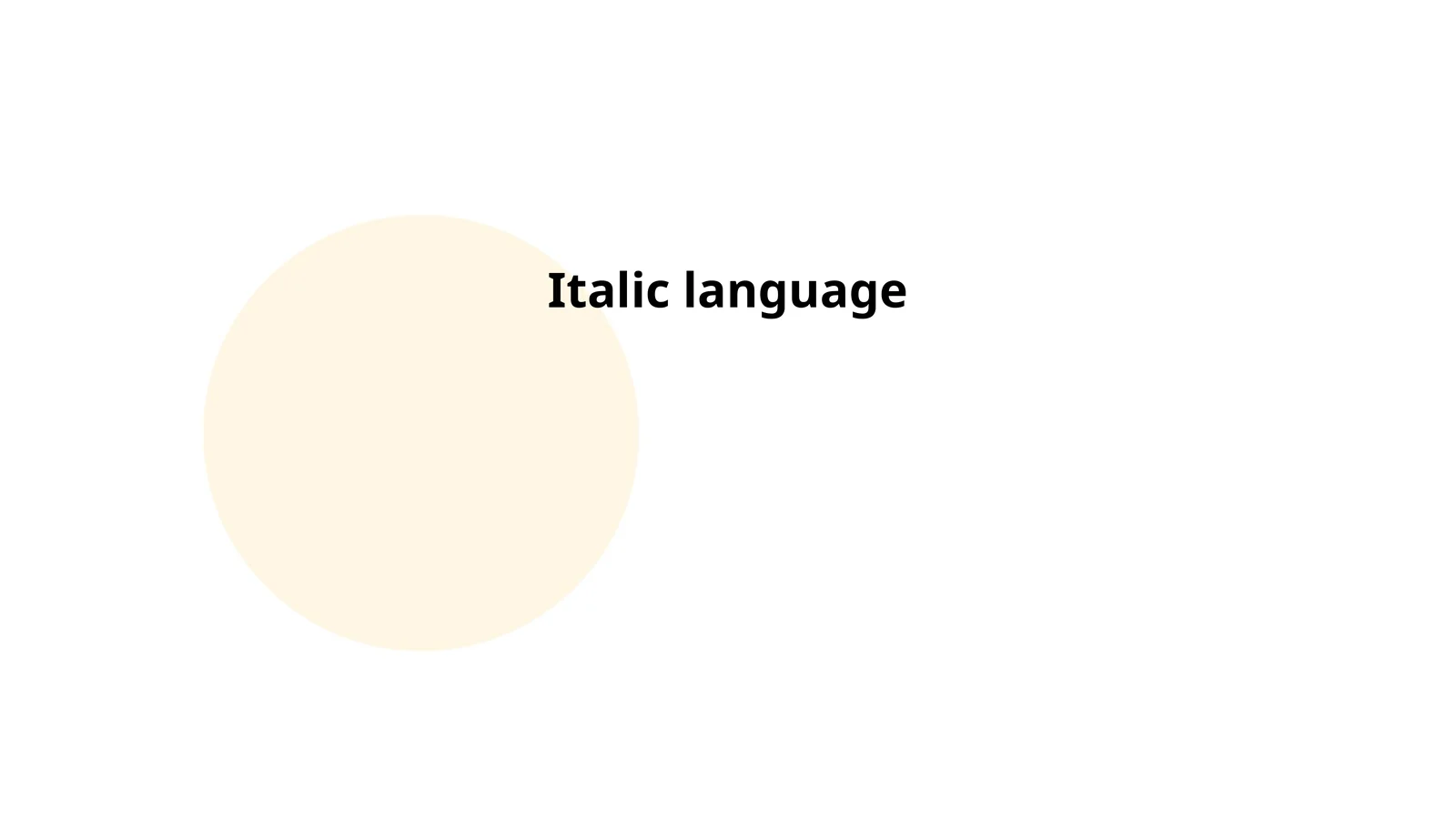 Italic languages