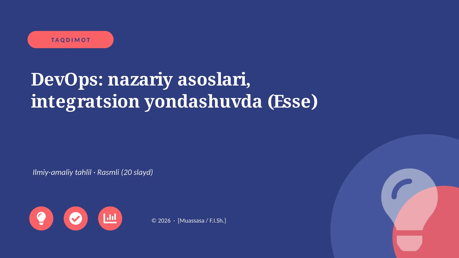 DevOps: nazariy asoslari, integratsion yondashuvda (Esse)