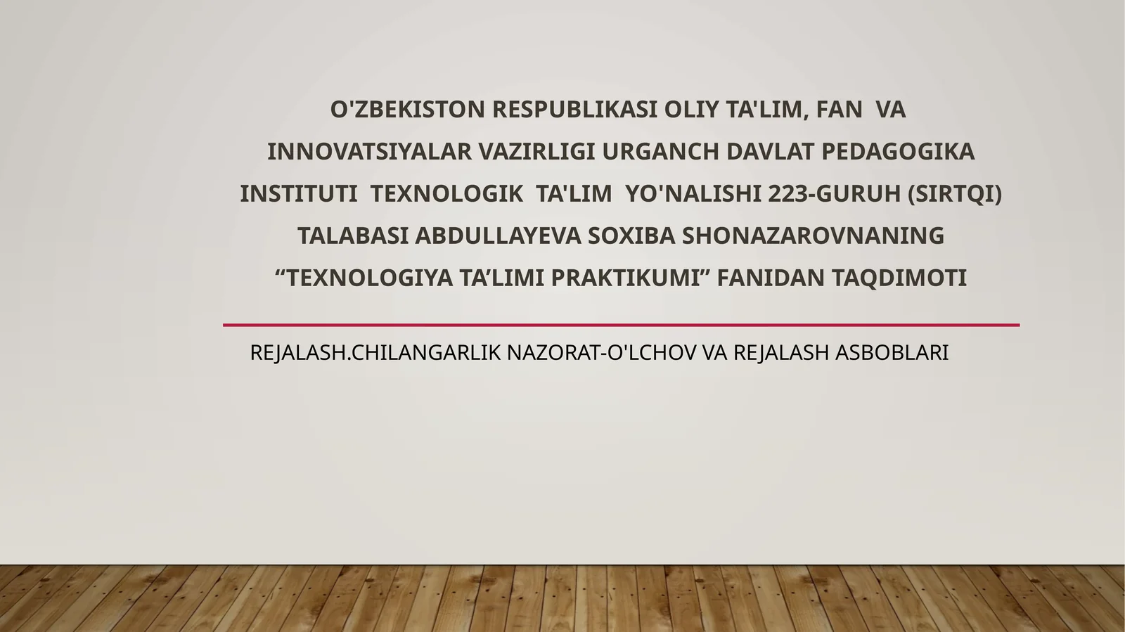 texnologiya ta'limi praktikumi