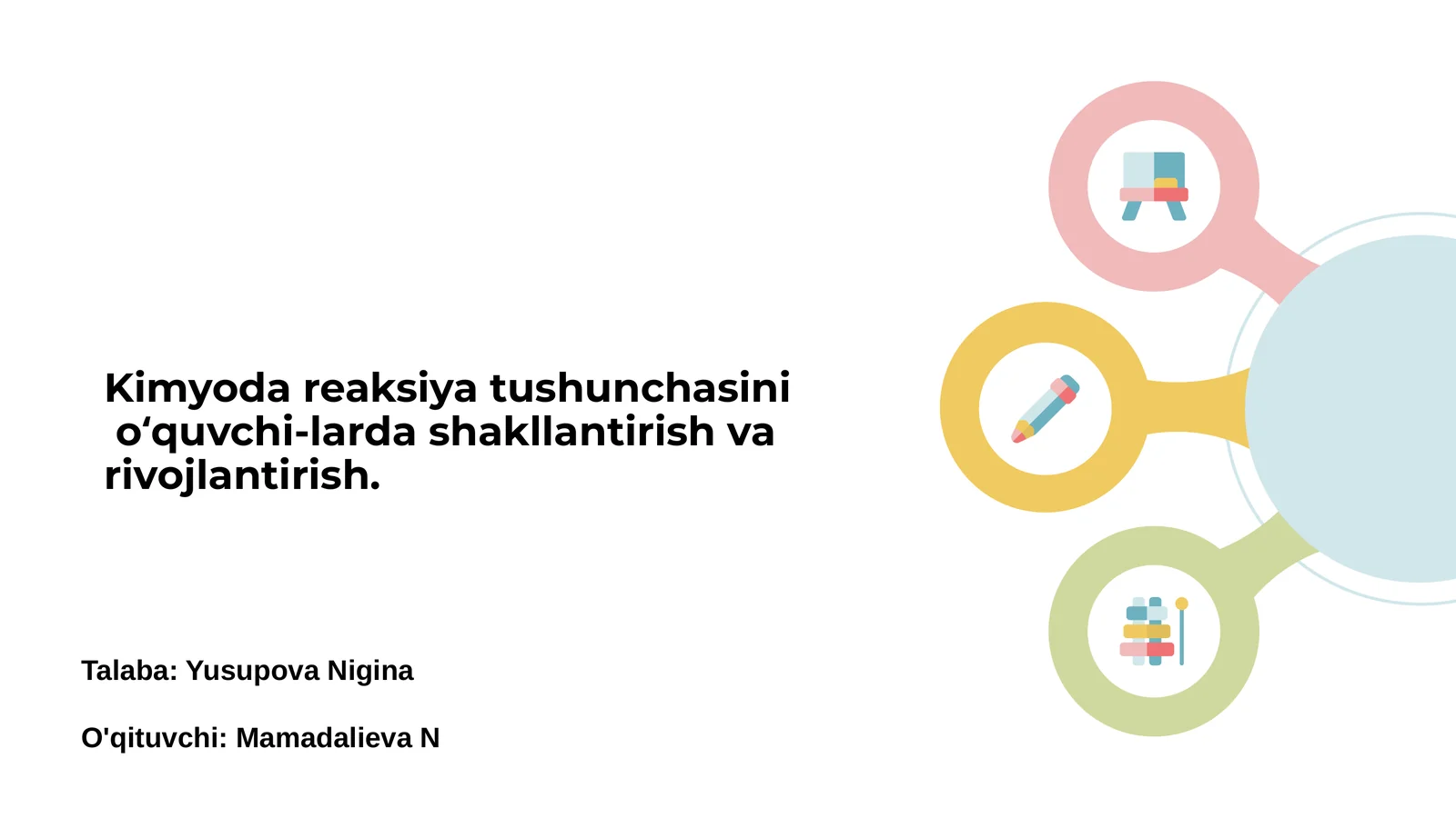 Kimyoviy reaksiya tushunchasi