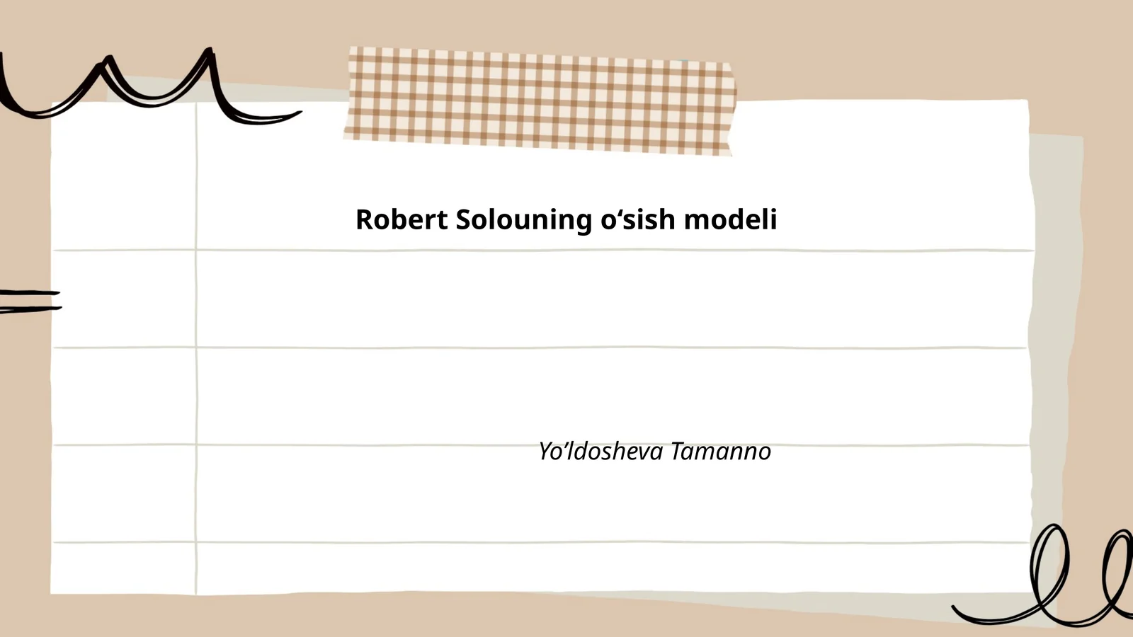 Robert Solouning o‘sish modeli