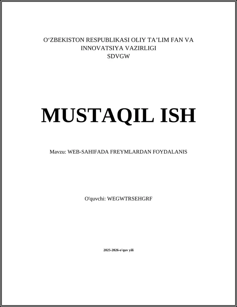 WEB-SAHIFADA FREYMLARDAN FOYDALANIS