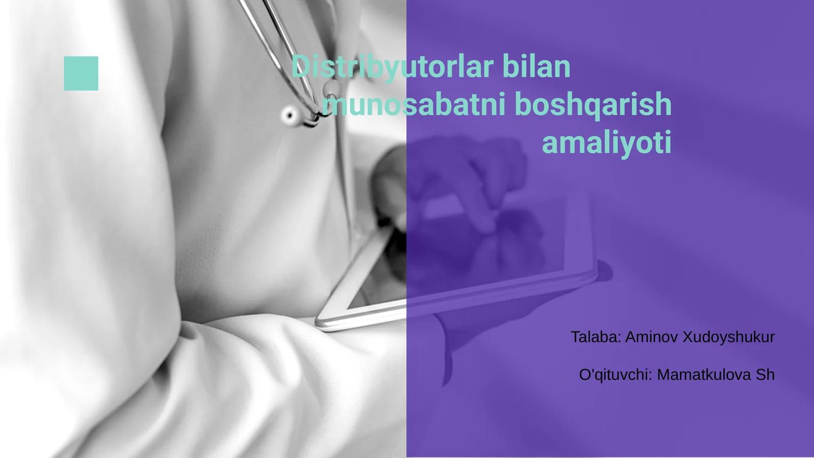 Distribyutorlar bilan munosabatni boshqarish amaliyoti