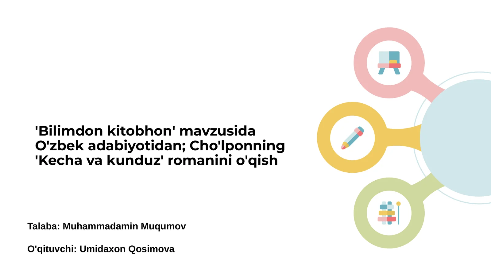 Cho'lponning 'Kecha va kunduz' romanini o'qish