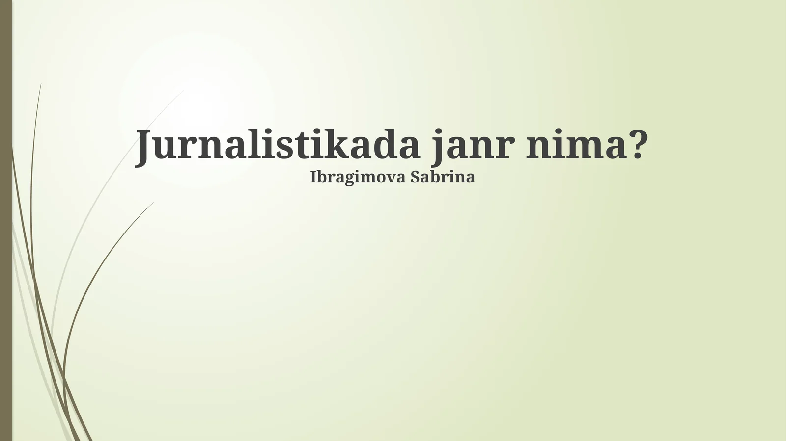 Jurnalistikada janr nima?