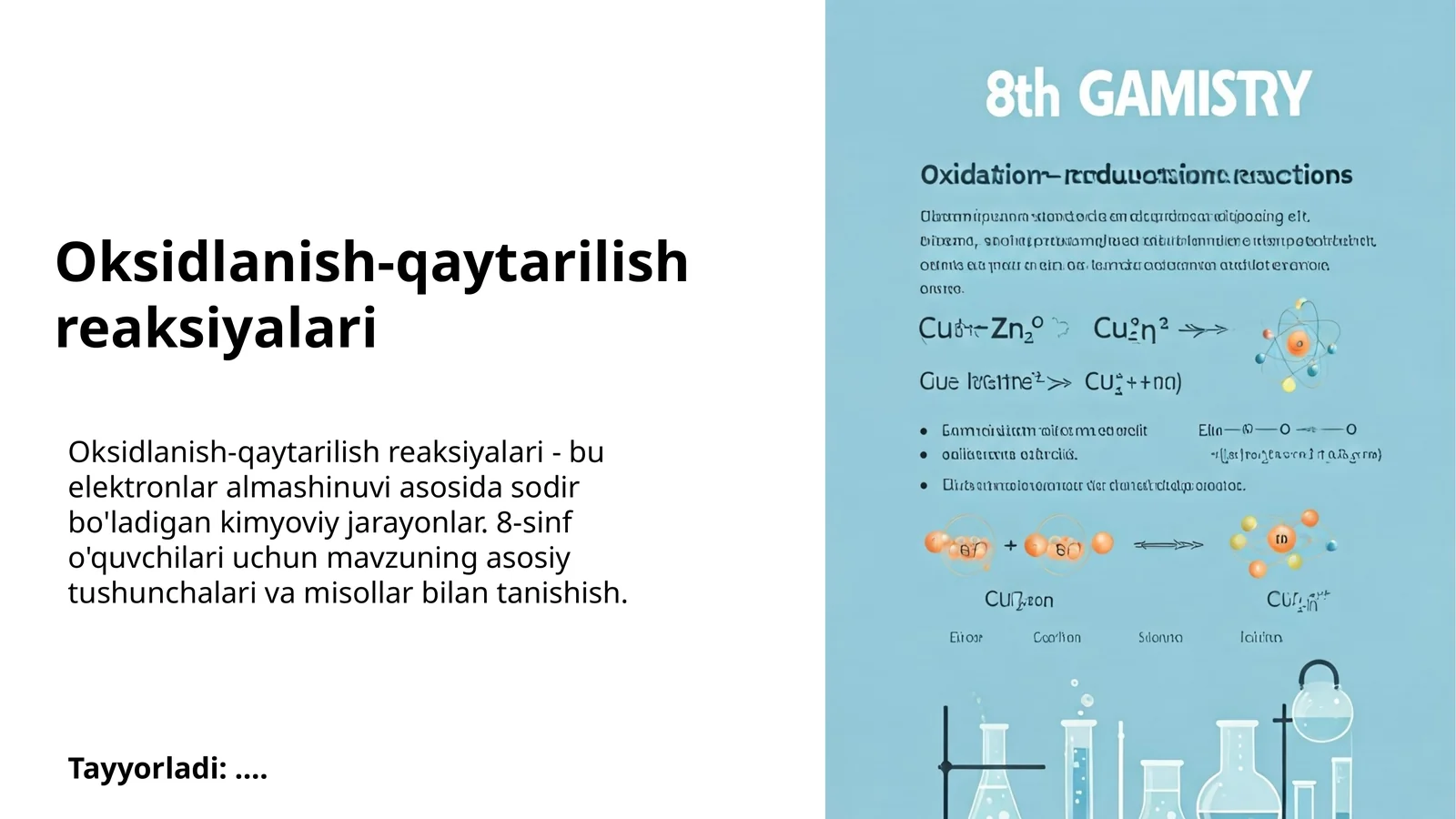 Oksidlanish-qaytarilish reaksiyalari