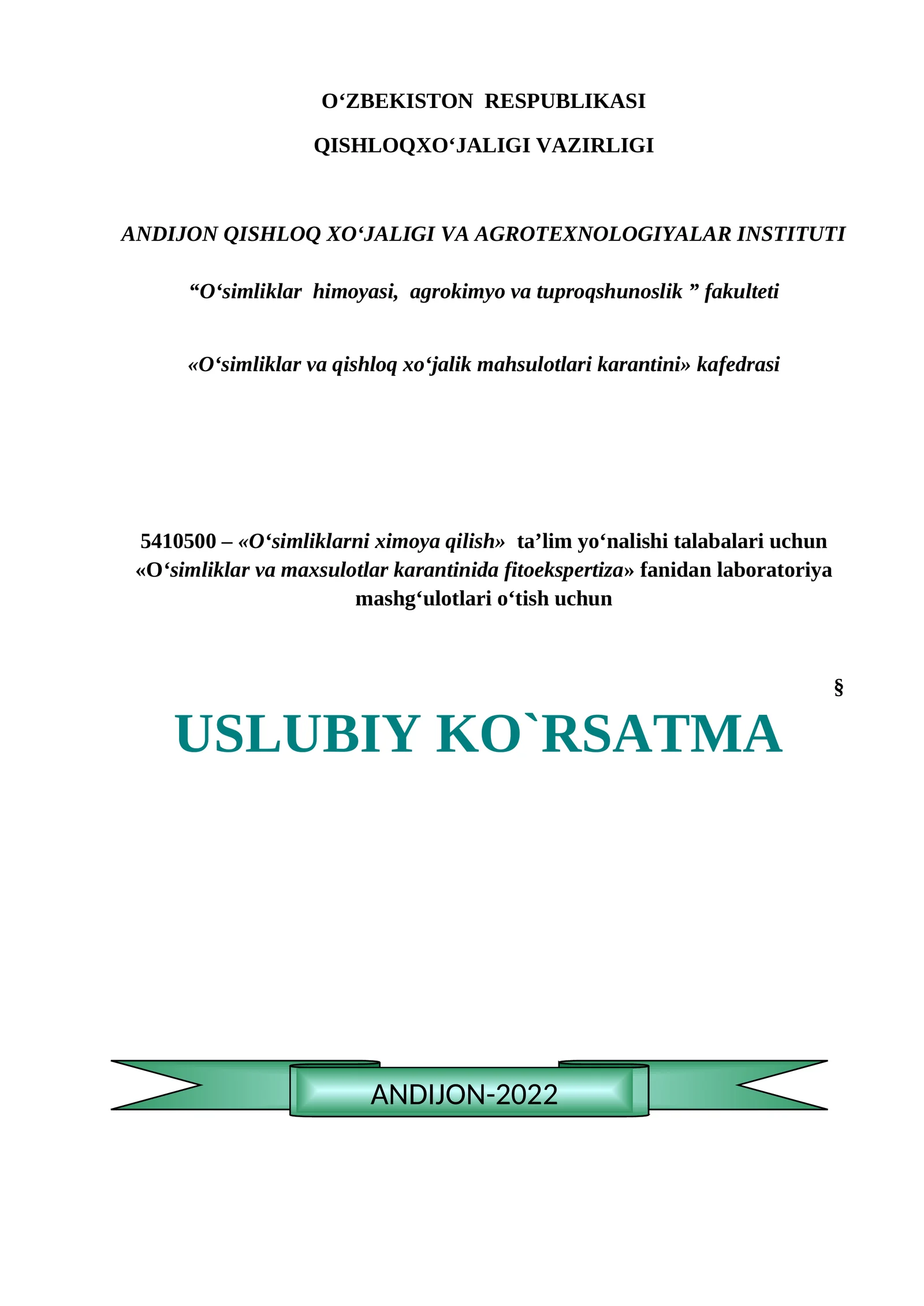 Oʻsimliklarni ximoya qilish