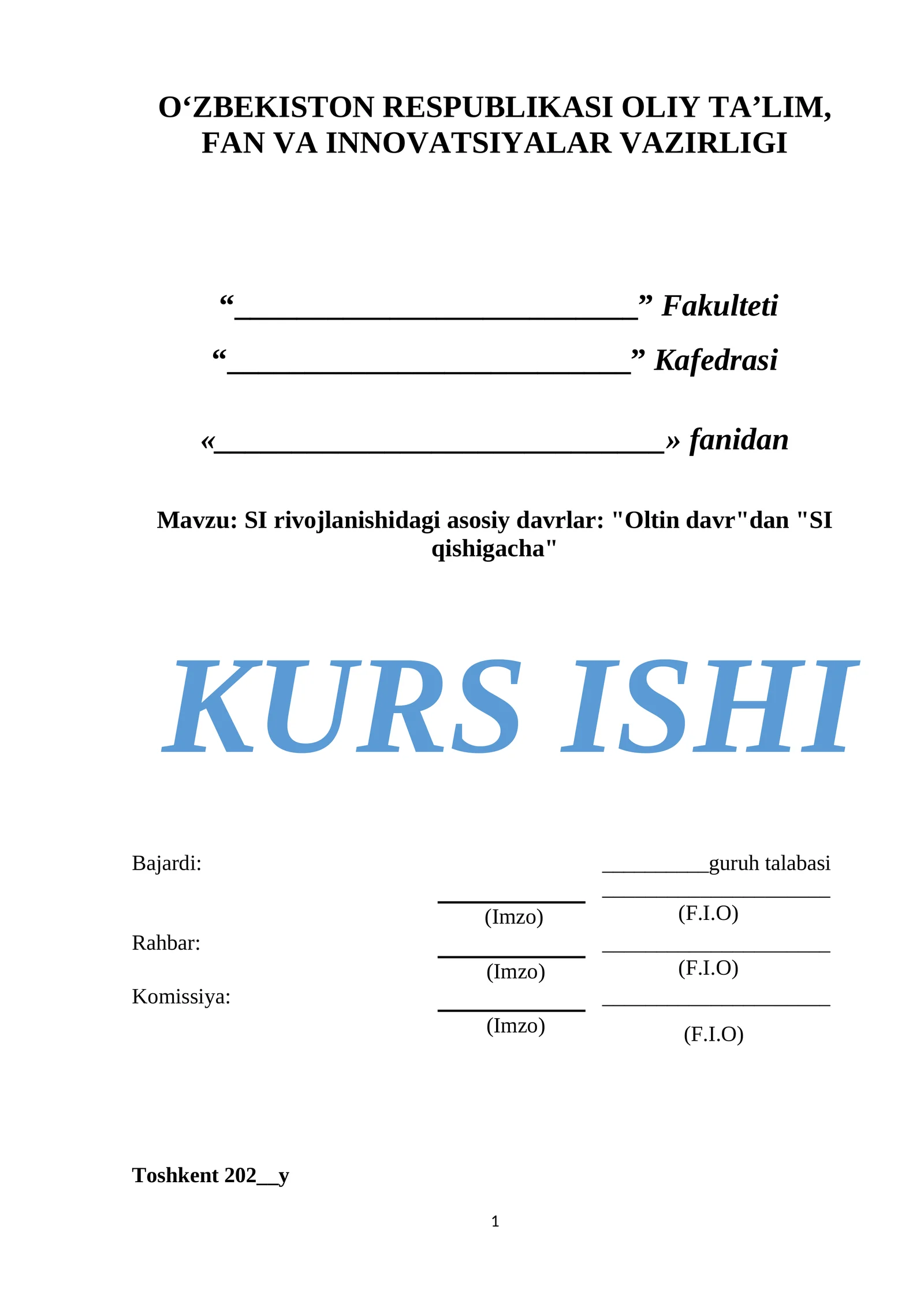 SI rivojlanishidagi asosiy davrlar hamda "Oltin davr"dan "SI qishigacha"