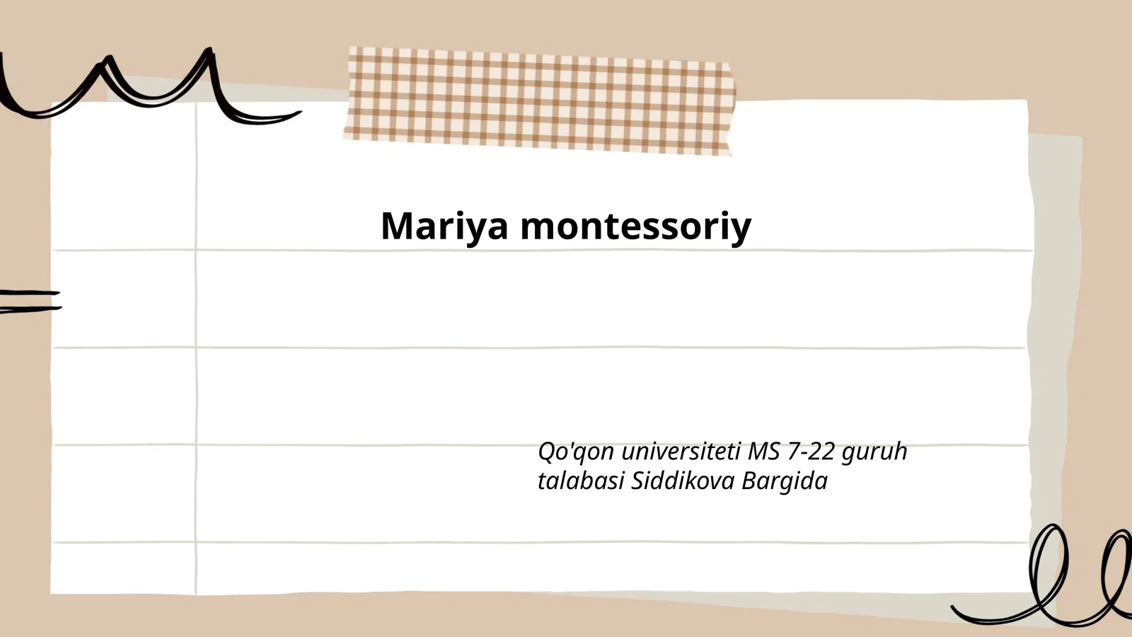 Mariya montessoriy
