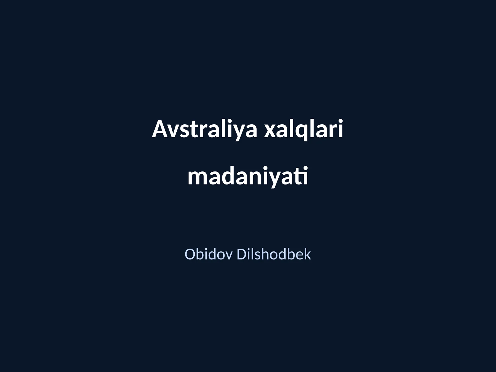 Avstraliya xalqlari madaniyati