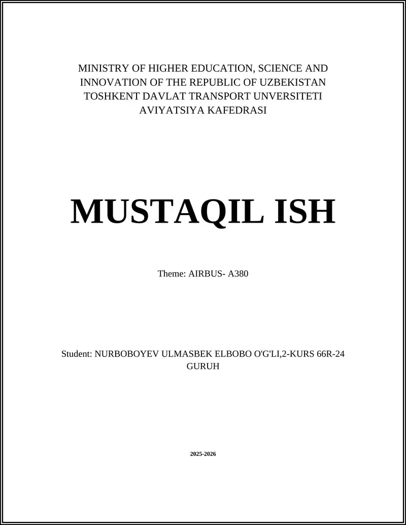 AVIYATSIYA KAFEDRASI