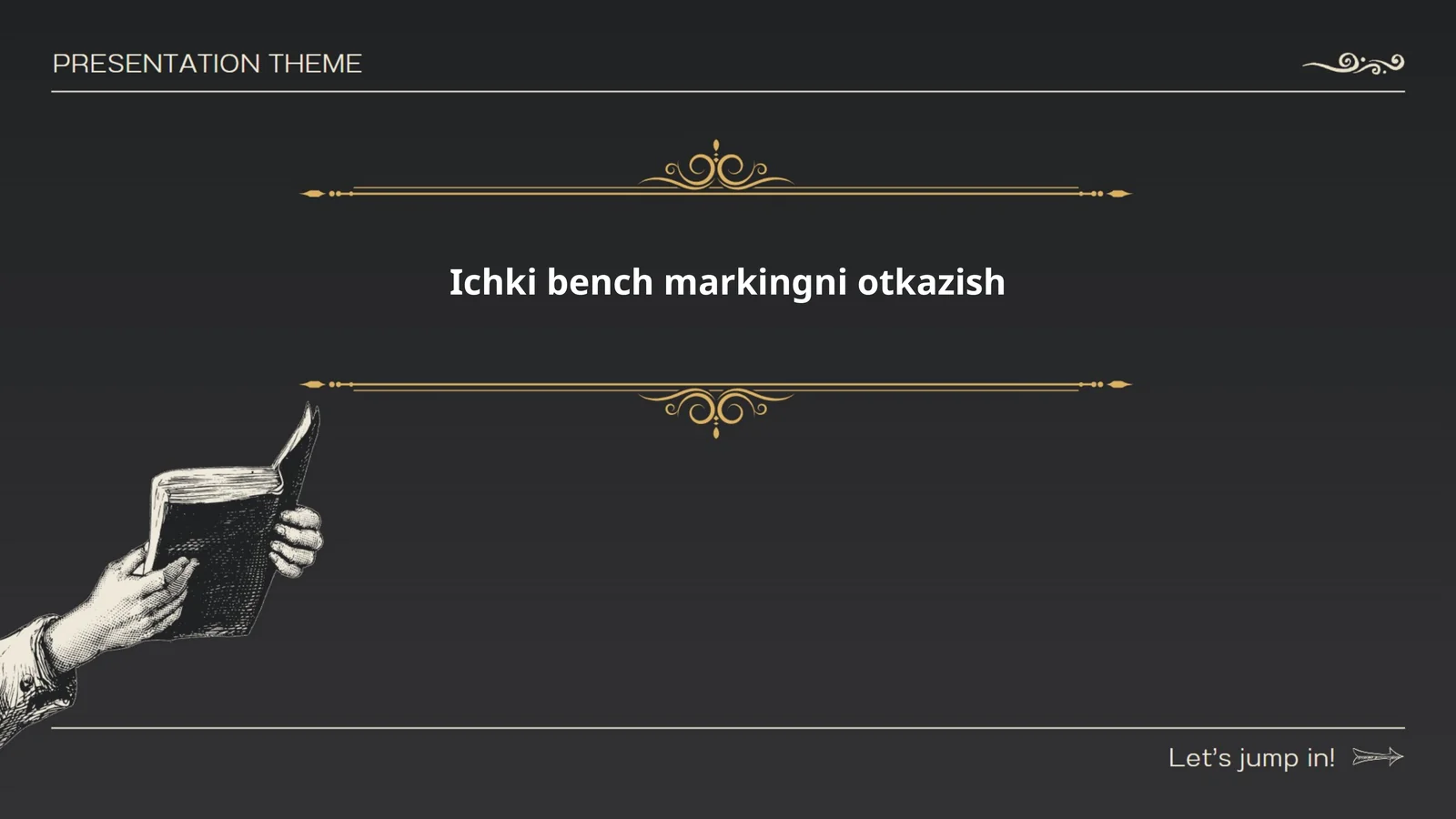 Ichki bench markingni otkazish