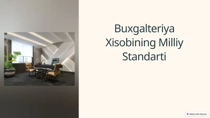 Buxgalteriya Xisobining Milliy Standarti