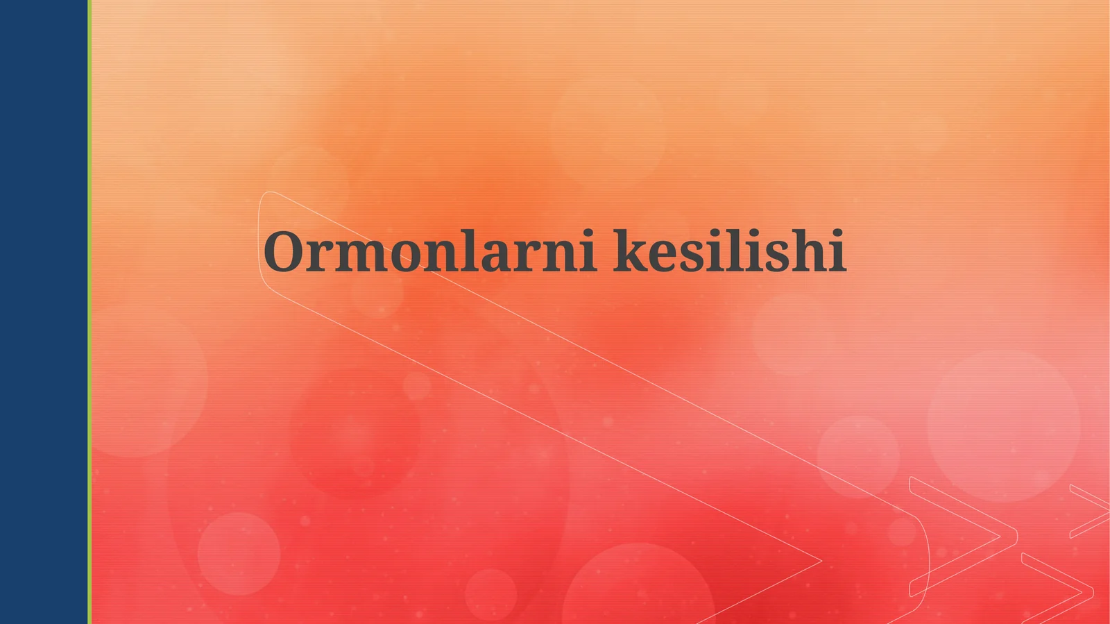 Daraxt kesish: Nega, Qanday va Oqibatlari