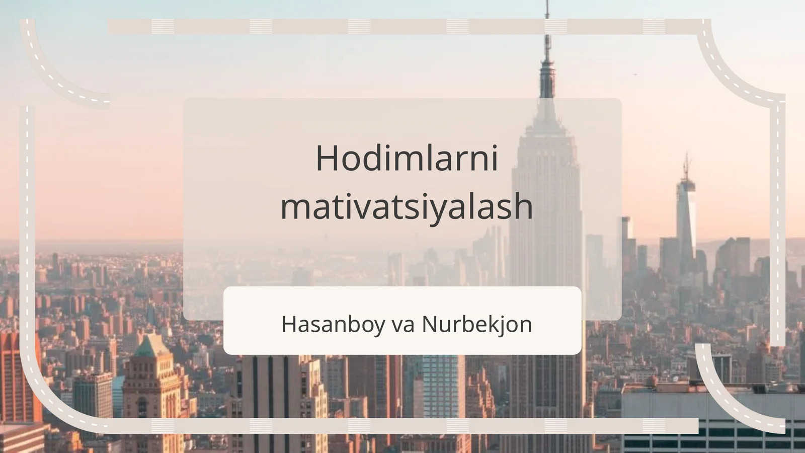 Hodimlarni mativatsiyalash