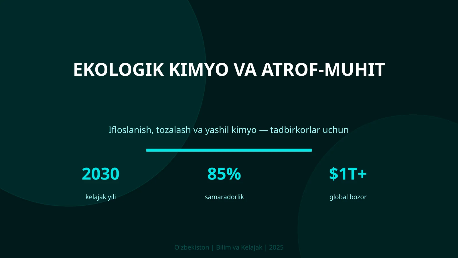 Ekologik Kimyo va Atrof-muhit