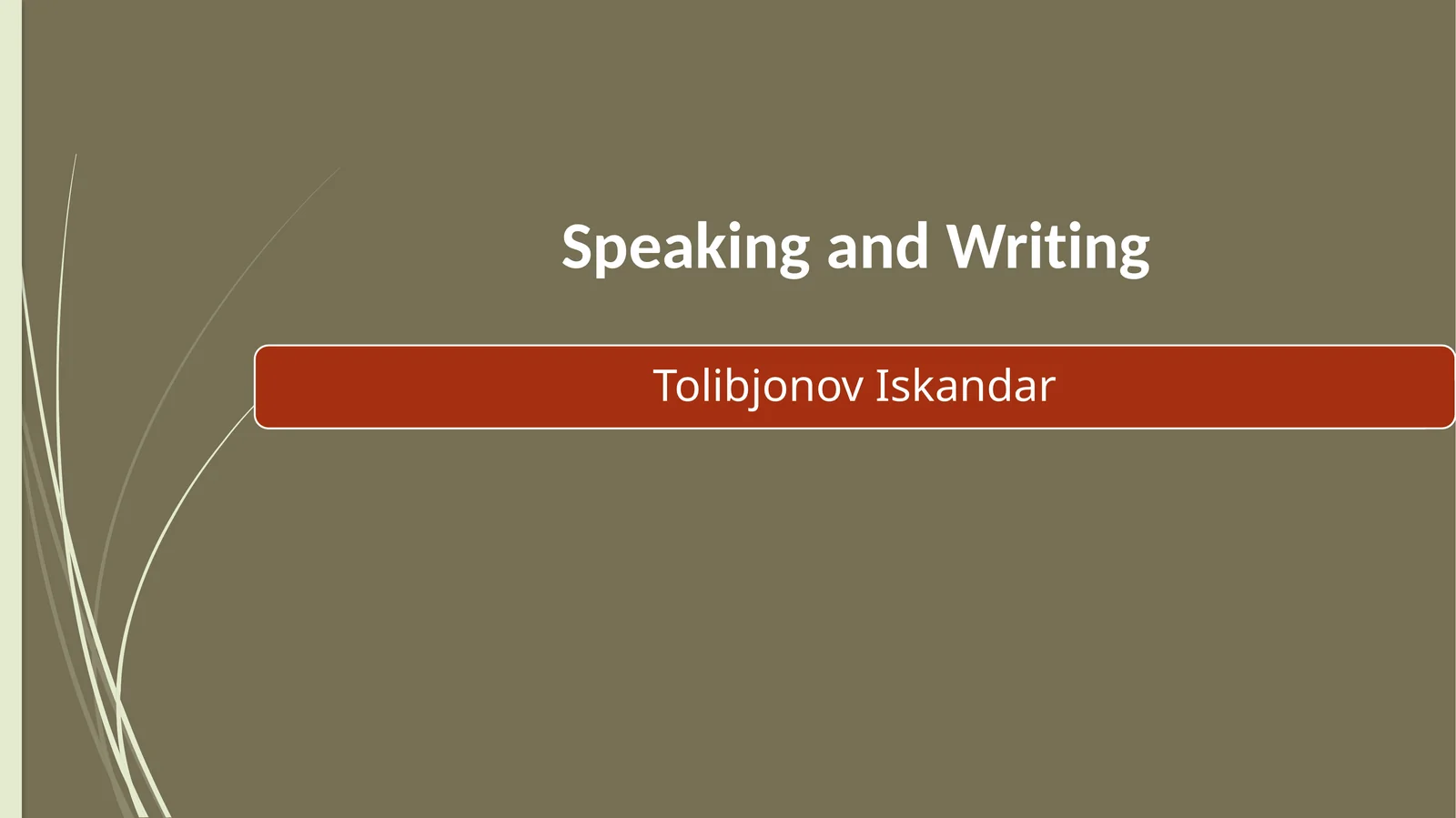 SpeakingandWriting