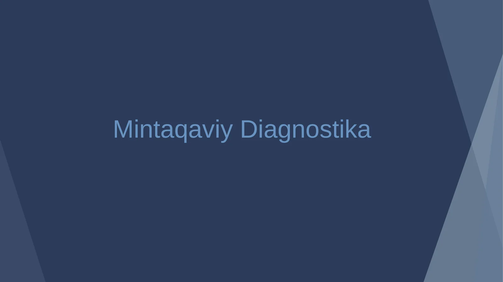 Mintaqaviy Diagnostika
