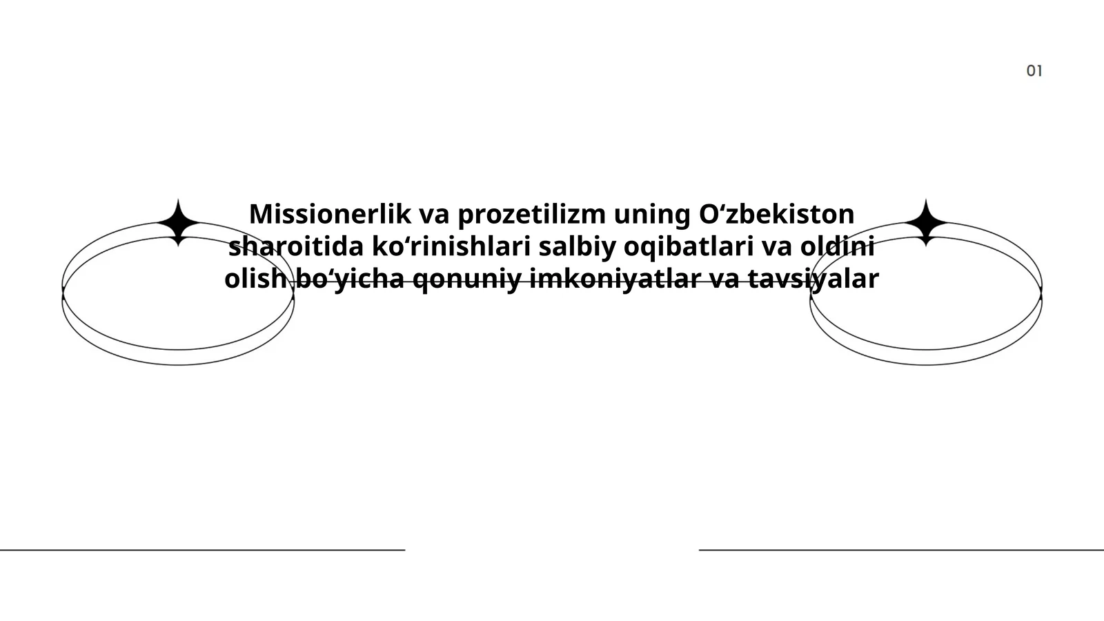 Missionerlik va prozetilizm uning O‘zbekiston sharoitida ko‘rinishlari salbiy oqibatlari va oldini olish bo‘yicha qonuniy imkoniyatlar va tavsiyalar