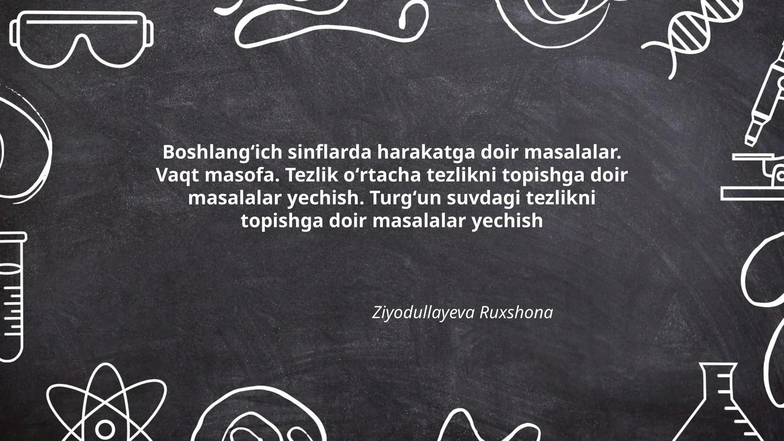 Boshlangʻich sinflarda harakatga doir masalalar