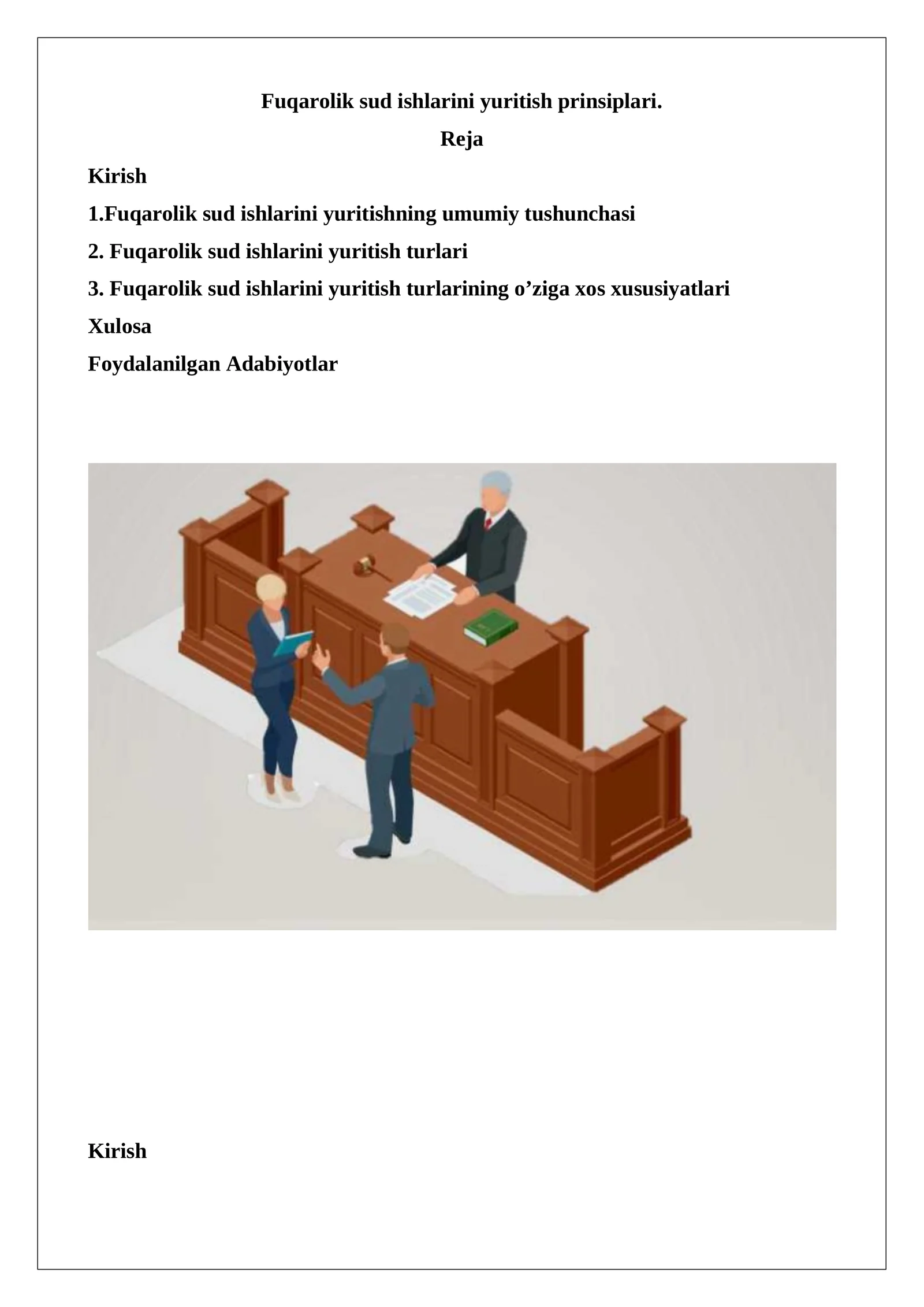 Fuqarolik sud ishlarini yuritish prinsiplari