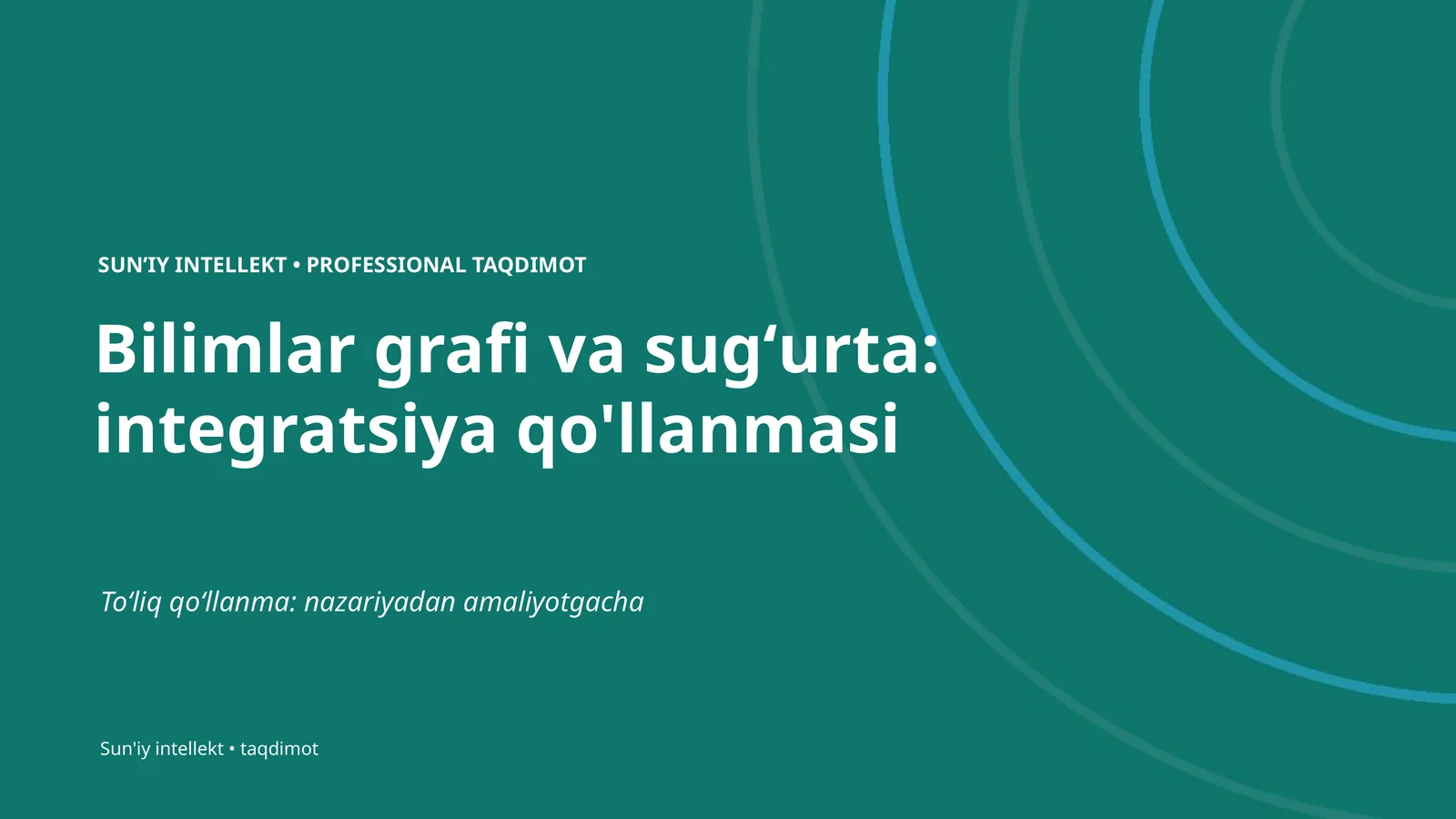 Bilimlar grafi va sugʻurta: integratsiya qo'llanmasi