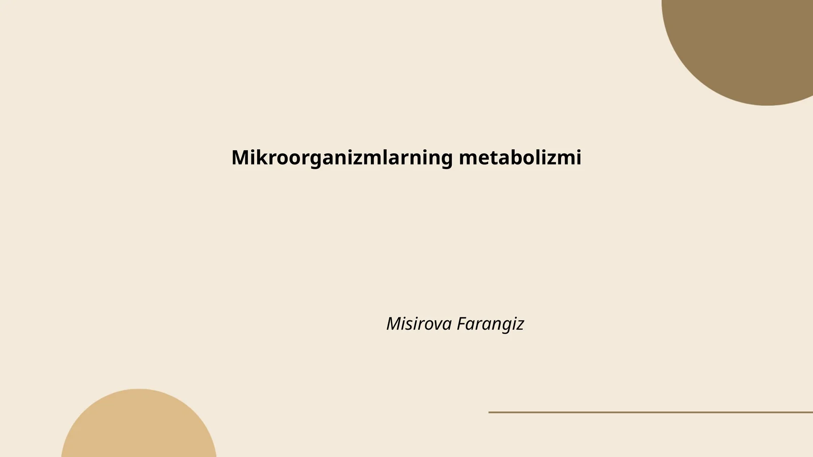 Mikroorganizmlarning metabolizmi