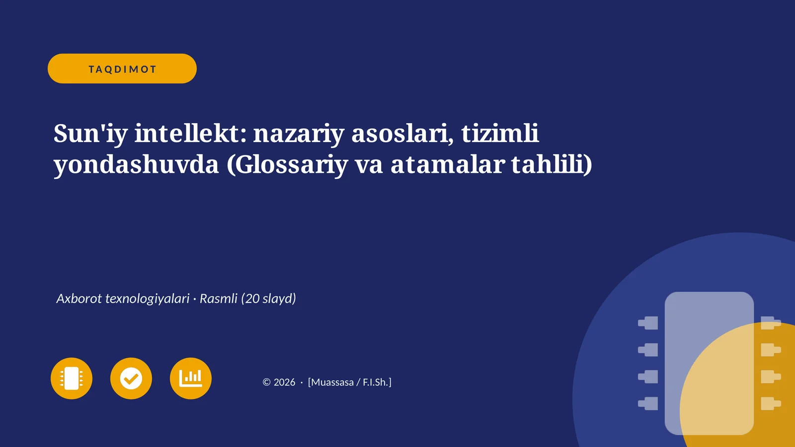 Sun'iy intellekt: nazariy asoslari, tizimli yondashuvda (Glossariy va atamalar tahlili)