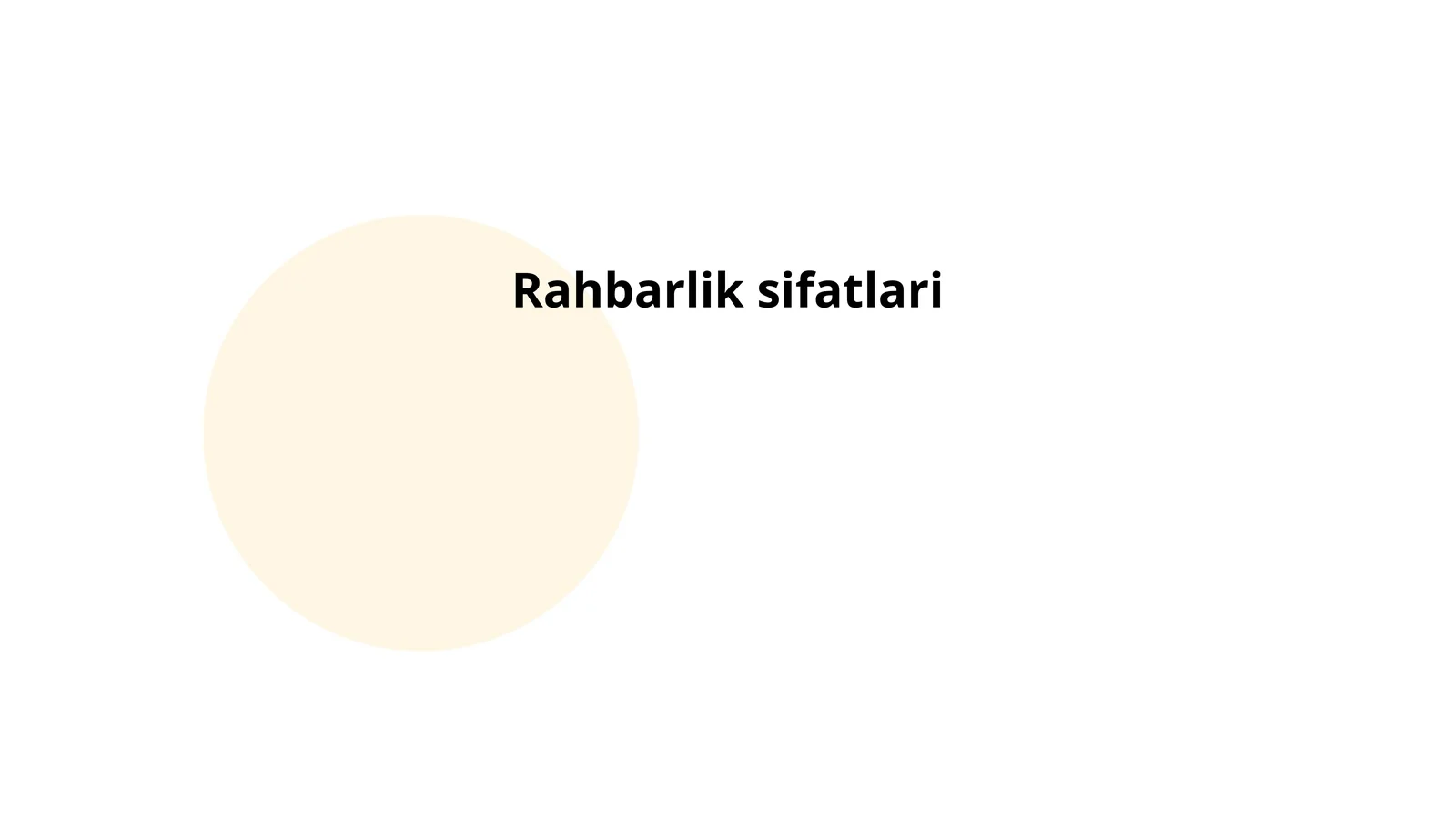 Rahbarlik sifatlari