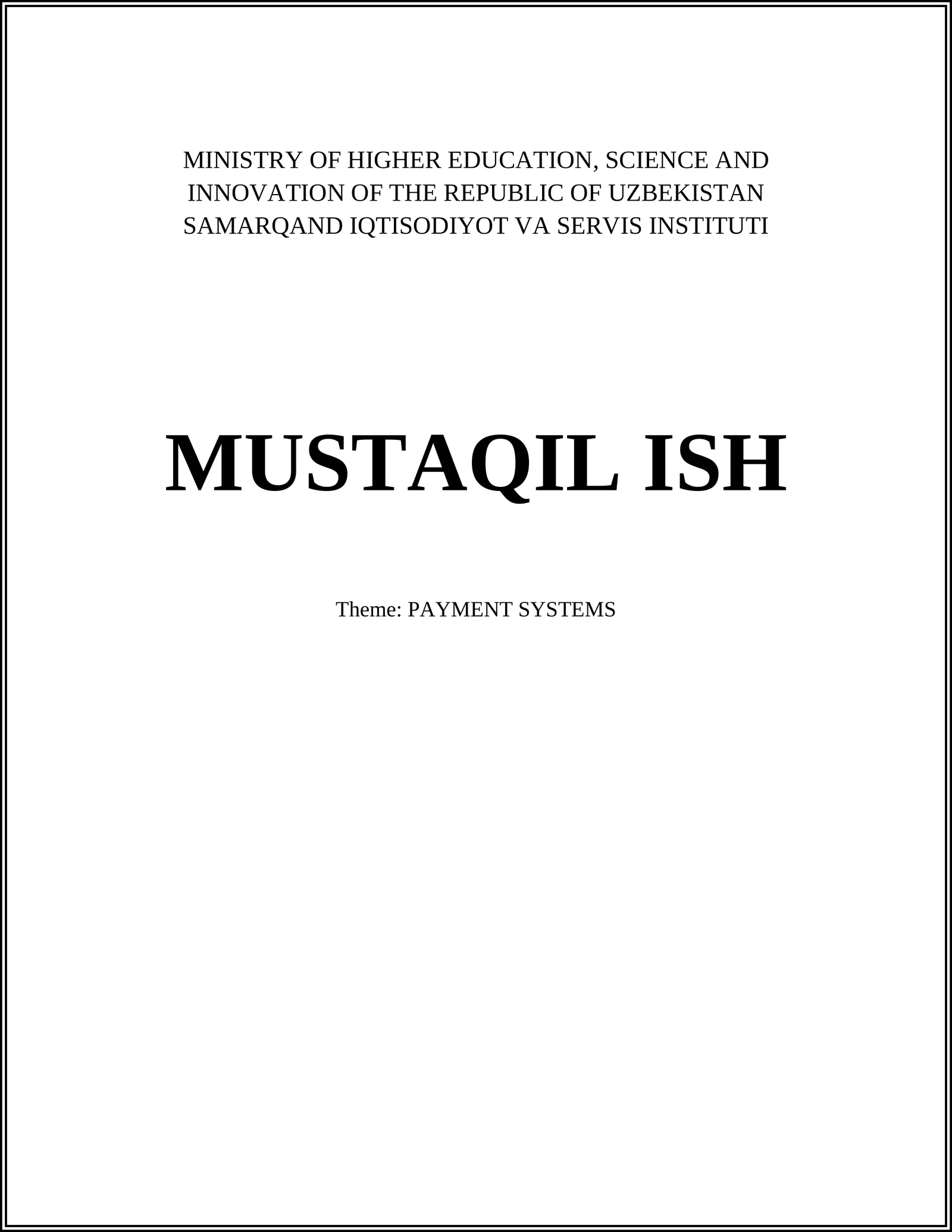 Traditional Payment Methods