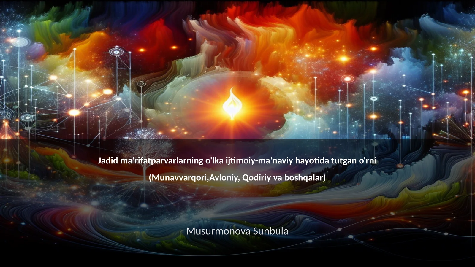 Jadid ma'rifatparvarlarning o'lka ijtimoiy-ma'naviy hayotida tutgan o'rni (Munavvarqori,Avloniy, Qodiriy va boshqalar)