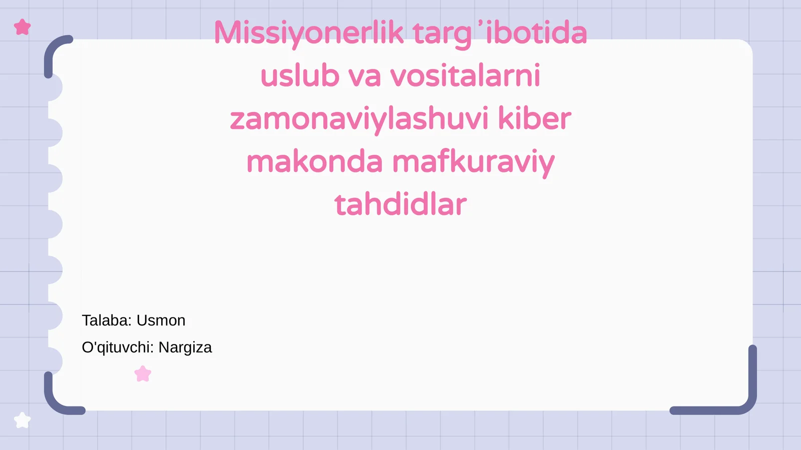 Missiyonerlik targ‘ibotida uslub va vositalarni zamonaviylashuvi kiber makonda mafkuraviy tahdidlar
